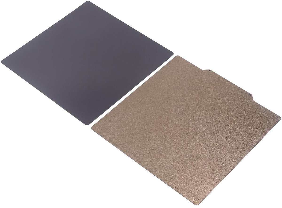 SnelShoppen - Dubbelzijdige Printplaat 300x300 mm, Sterke Hechting, Glad PET Textuur, PEI Lente Staal Bouwplaat, Rubber Magnetische Basis voor CR10 Se