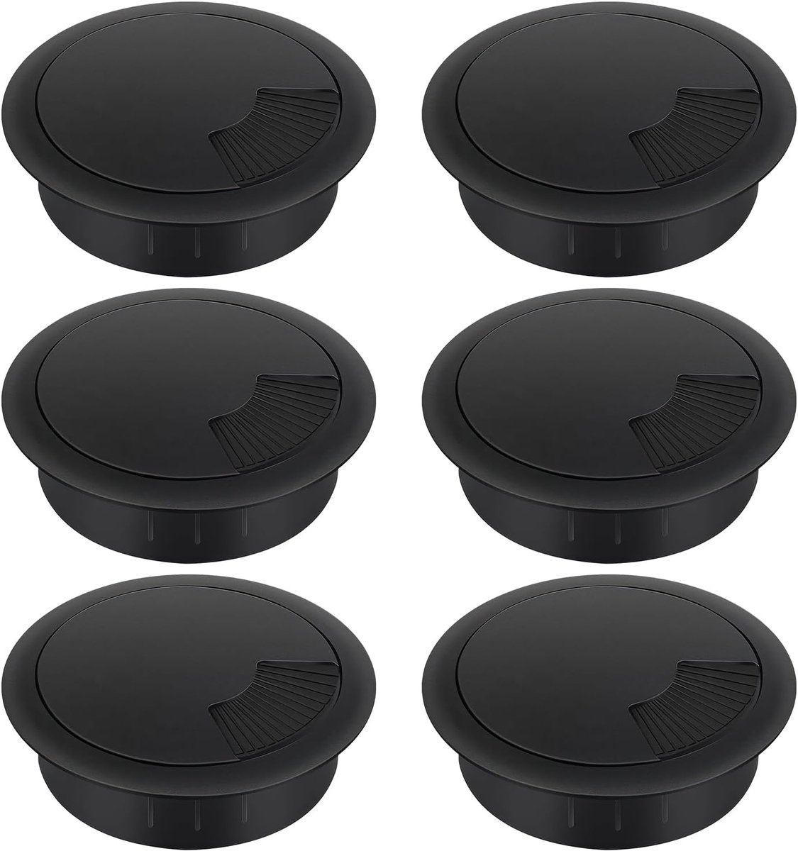 SnelShoppen - 6Pcs 60mm Bureau Grommets Duurzame Kabelgat Covers Kabel Grommet voor Georganiseerde Kabels Bureau Gat Cover en Bureau Plug Gat Cover vo