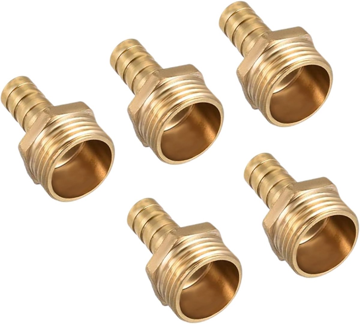 SnelShoppen - Pack van 5 Cardan Scharnieren voor Fornuis, Goud Messing, Interne Schroefdraad Inlaat met Schroefaansluiting, Gasmondstukken, Waterverhi