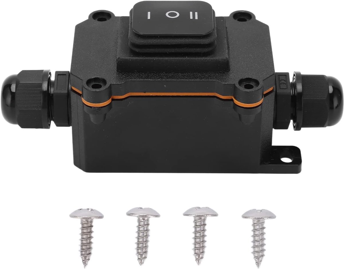 SnelShoppen - Aramox Boot Rocker Switch voor Auto Boot Schip RV, 3-Positie Aan/Uit/Aan Universele Rocker Switch 12V 16A IP68 Waterdicht