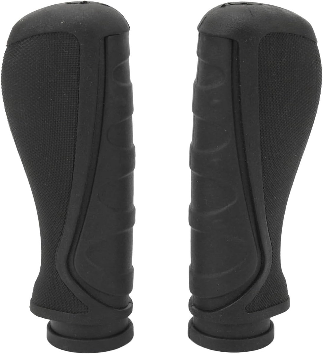 SnelShoppen - 2 Stuks Scooter Handvat Beschermhoes, Schokabsorberende Rubber Grip met Antislip voor Elektrische Scooter (Zwart)