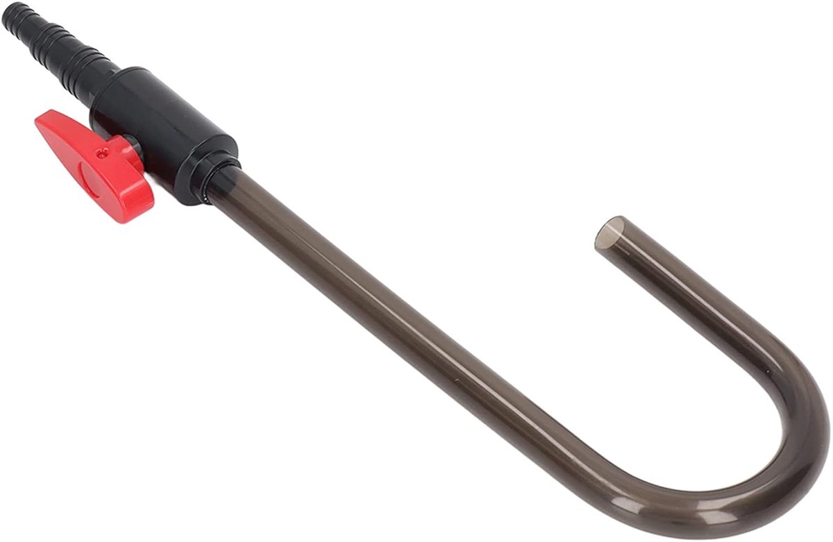 SnelShoppen - Aquarium Water Vulpijp, Automatische Top Off Vulslang voor 3/8, 1/2 en 3/4 Tuinslangen, Wandgemonteerd met Controleklep (Gebogen Haak in