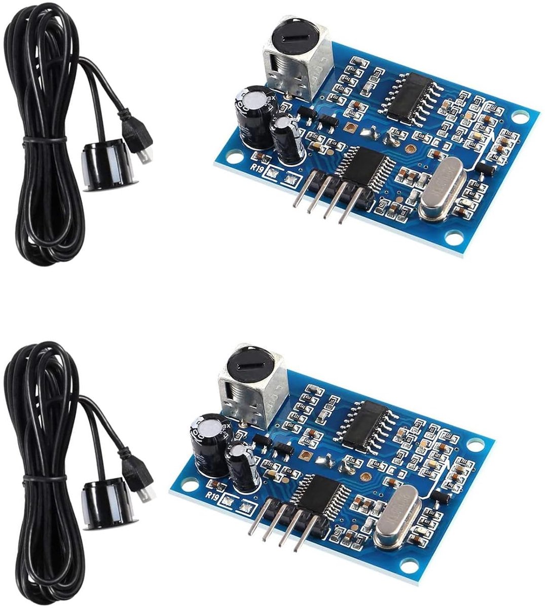 SnelShoppen - 2 stuks 5V ultrasone sensor waterdichte module JSN-SR04T ultrasone afstandsmeetmodule met waterdichte sensor voor nauwkeurige afstandsme