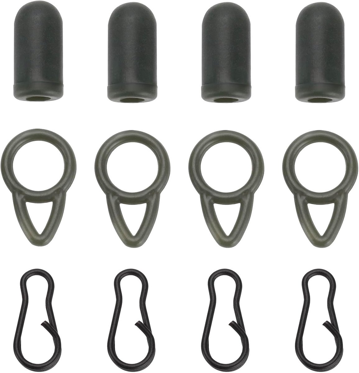 SnelShoppen - 16 Sets Micro Rig Swivels Terminal Tackle Verbindingen voor Karpervissen en Coarse Fishing Ringen, Ideaal voor Eenvoudige Haakwissel en