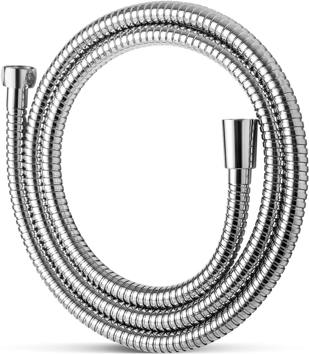 SnelShoppen - Douche Slang met Anti-Twist Bescherming, Rekbare Douche Slang 1.6 m - 2.2 m, RVS, Vervangende Hoge Druk Douche Slang voor Badkamer Krane