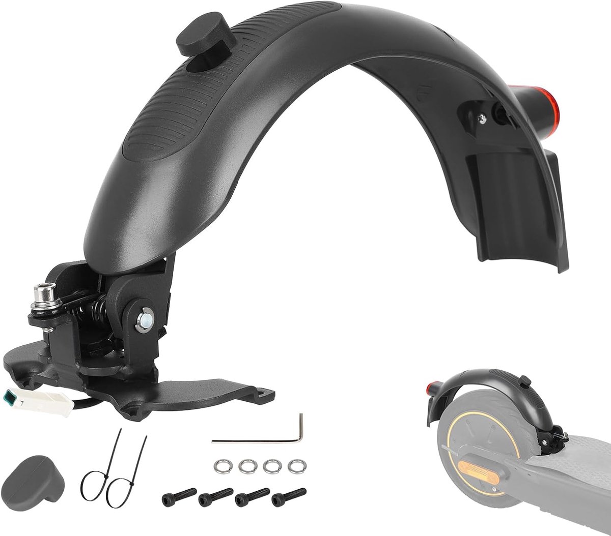 SnelShoppen - Metalen Achterspatbord voor Segway Max G30 G30P G30LP G30D, Robuust en Duurzaam, Oplossing voor Breekbare Kunststofspatborden in Grijs