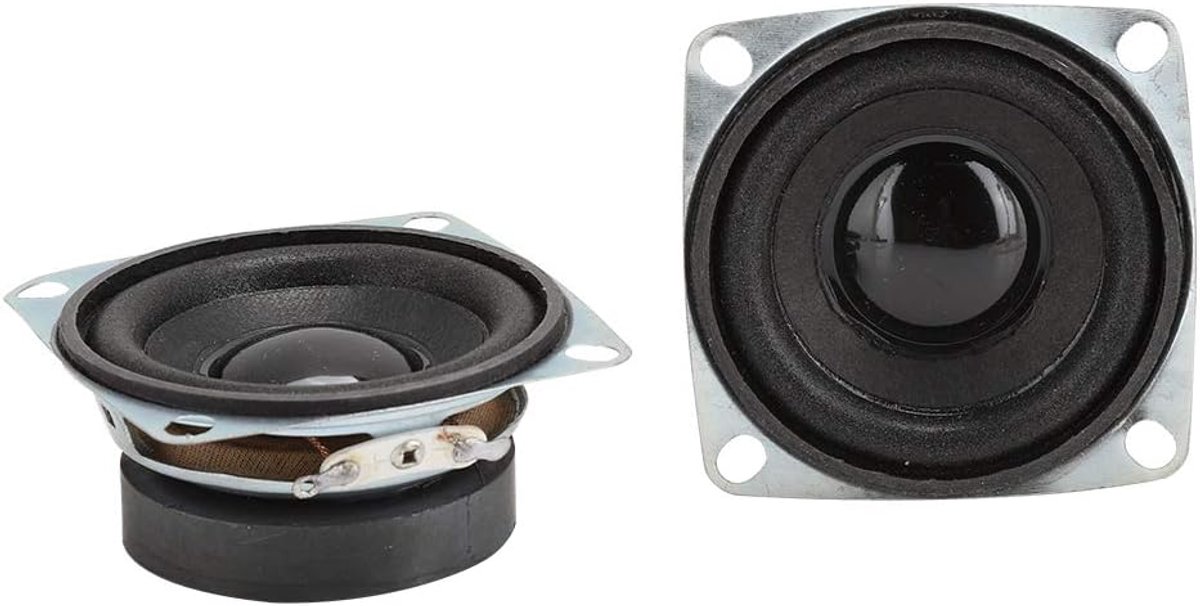SnelShoppen - Speaker Horn Set van 2, 5 cm, 4 en 3 W, Hoge Gevoeligheid, Krachtige Bas, Breedband Speaker voor Multimedia, Perfect voor Feest, Tuin en