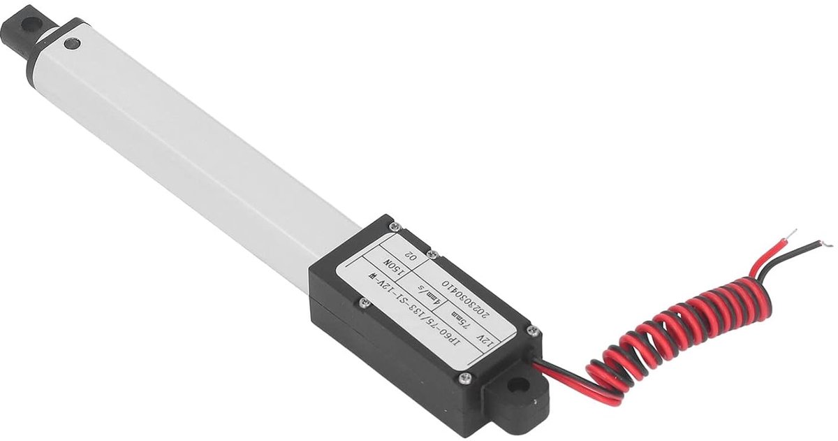 SnelShoppen - Elektrische Micro Lineaire Actuator 75mm Slag, Robuuste Mini Actuator van Aluminium Legering 12V, 150N Duwkracht voor Agrarische Machine