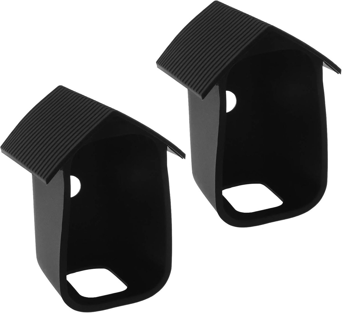 SnelShoppen - 2PCS Siliconen Beschermhoes Regenhoes Huid Geschikt voor EufyCam 2C/2C Pro Draadloos Beveiligingscamera Systeem Camouflage Zwart