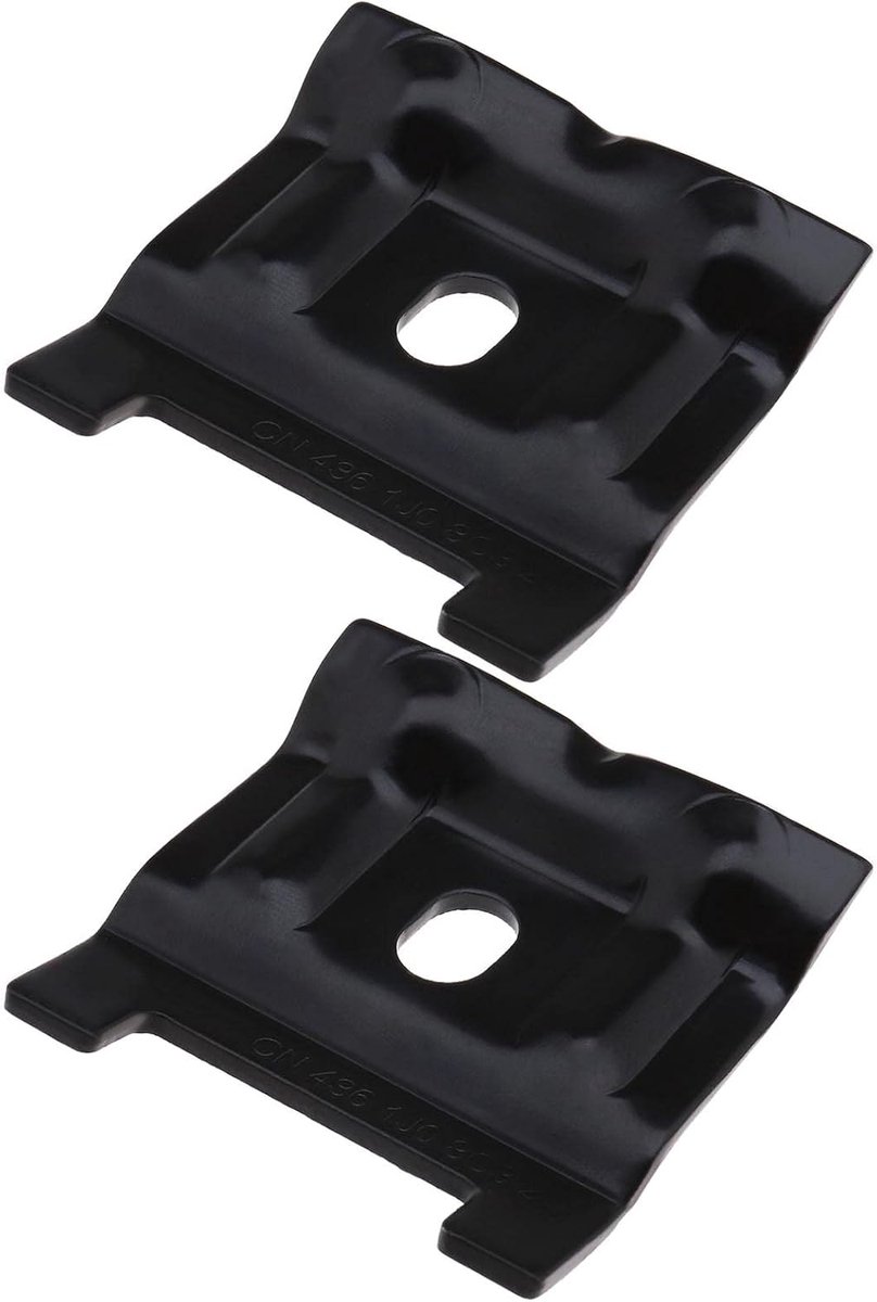 SnelShoppen - 2 Stuks Accu Bevestigingsklem Beugel met Schroef Zwart Geschikt voor Volkswagen Beetle Jetta Golf A3 Q3