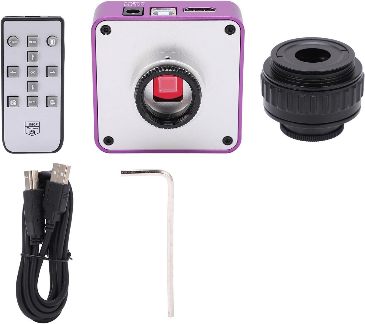 SnelShoppen - 51MP Microscoop Camera C-Mount voor Trinocular Stereo Microscoop - HD Resolutie - Geschikt voor Elektronica, Juwelen, Onderwijs en Meer