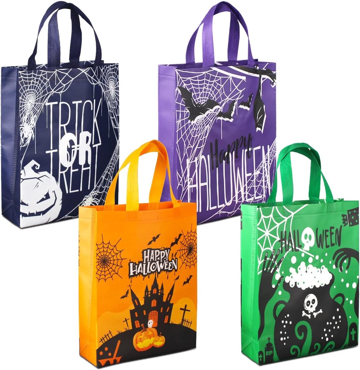 Halloween trick or treat zakken 38x30x10 cm - multifunctionele niet-geweven tassen - ShopVlot