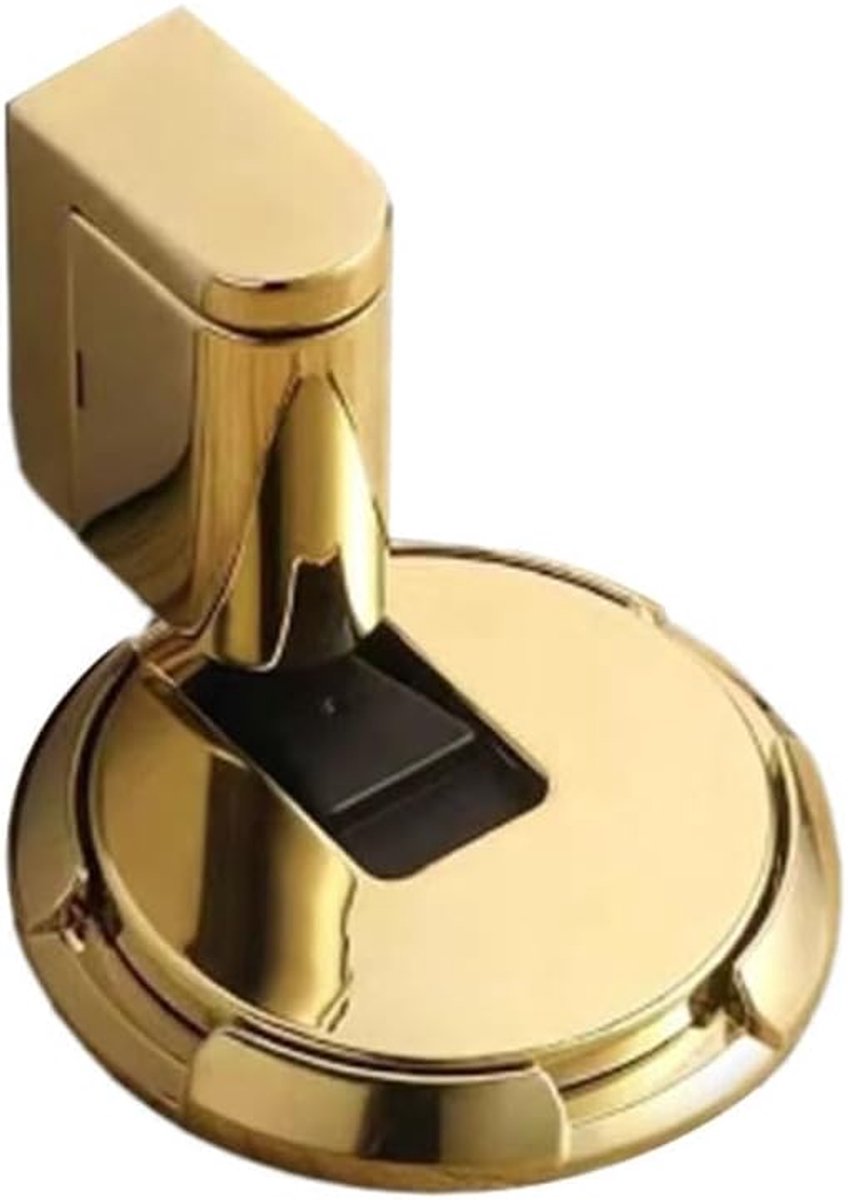 SnelShoppen - Door Stopper Zelfklevend Deurhouder, Vloer Gemonteerd Deurstop voor Slaapkamer, Woonkamer en Keuken (Gouden Verticale)