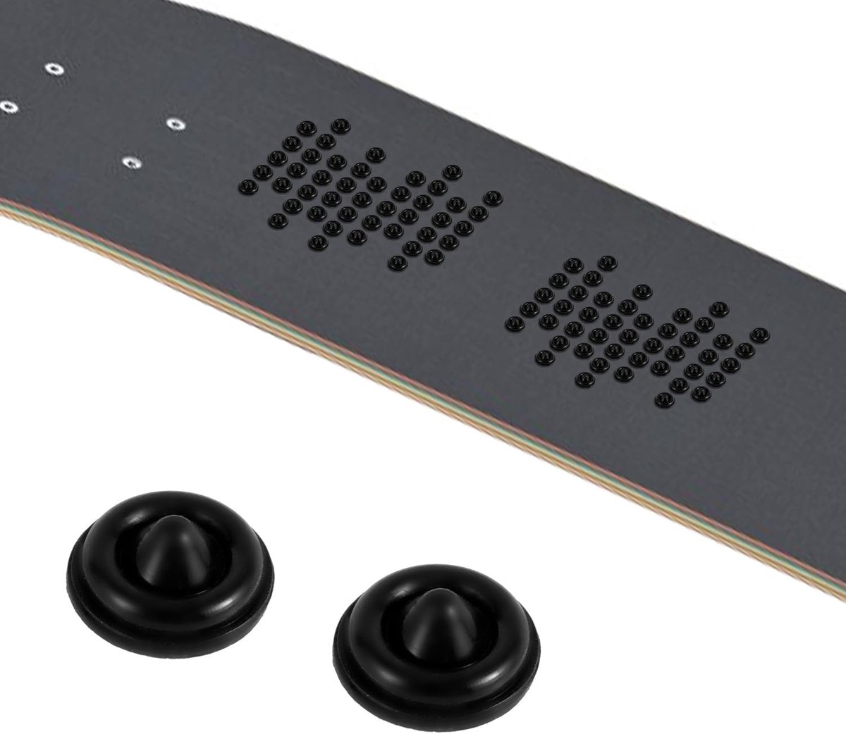 SnelShoppen - 100 Stuks Anti-slip Snowboard Stomp Pads, Zelfklevende Spikes voor Extra Grip, Winter Ski Accessoires (Zwart)