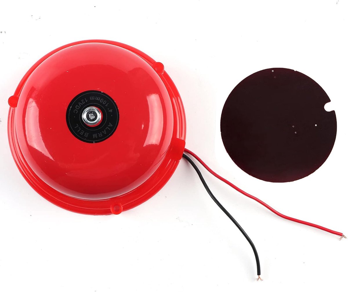 SnelShoppen - 4 Inch Metalen Elektrische Bel 100 dB (12V) - Draadloos, Makkelijk te Installeren, Duurzaam, Ideaal voor Thuis, Kantoor, Veiligheidssyst