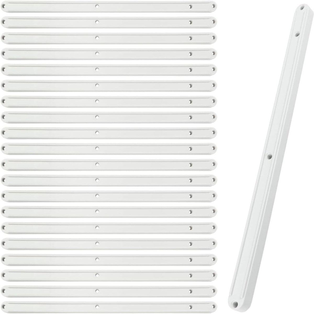 SnelShoppen - 10 Pairs Ladegeleiders 296 mm - Vervangingsrails Voor Keukenlades - 13 mm Dik, 17 mm Breed, Eenvoudige Installatie