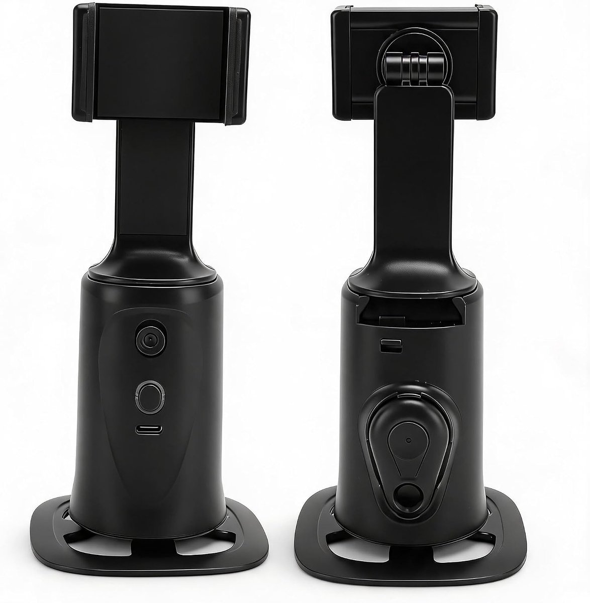 SnelShoppen - Face Tracking Telefoonhouder, 360 Graden Rotatie Smartphone Stabilizer, AI Gezichtsherkenning, Smart Opname Statief voor Live Streaming,