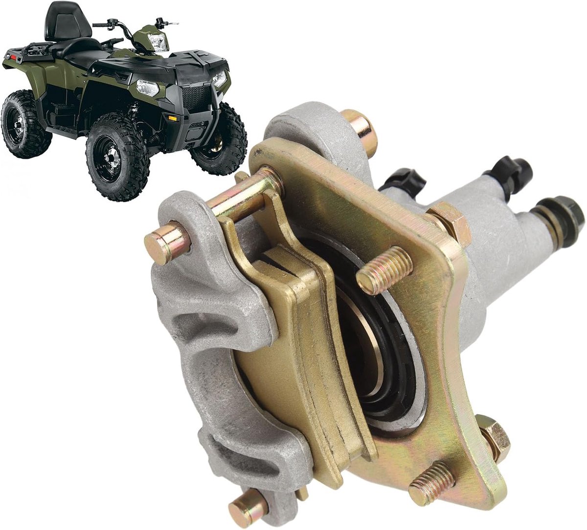 SnelShoppen - Achterremklauw voor Polaris Sportsman 400 450 500 600 700 800, Achterremklauw met Remblokken, Metaallegering Montage, Eenvoudige Install
