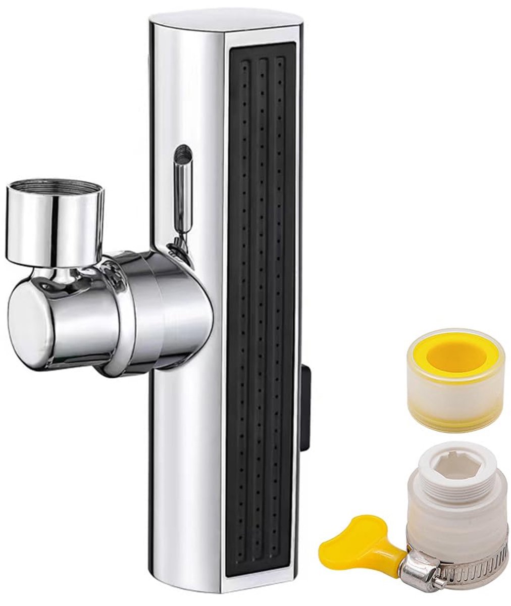 SnelShoppen - Waterfall Keukenkraan 360° Rotatie, RVS Hoge Druk Keuken Faucet voor Keukenwasbak, Corrosiebestendig en Eenvoudige Installatie