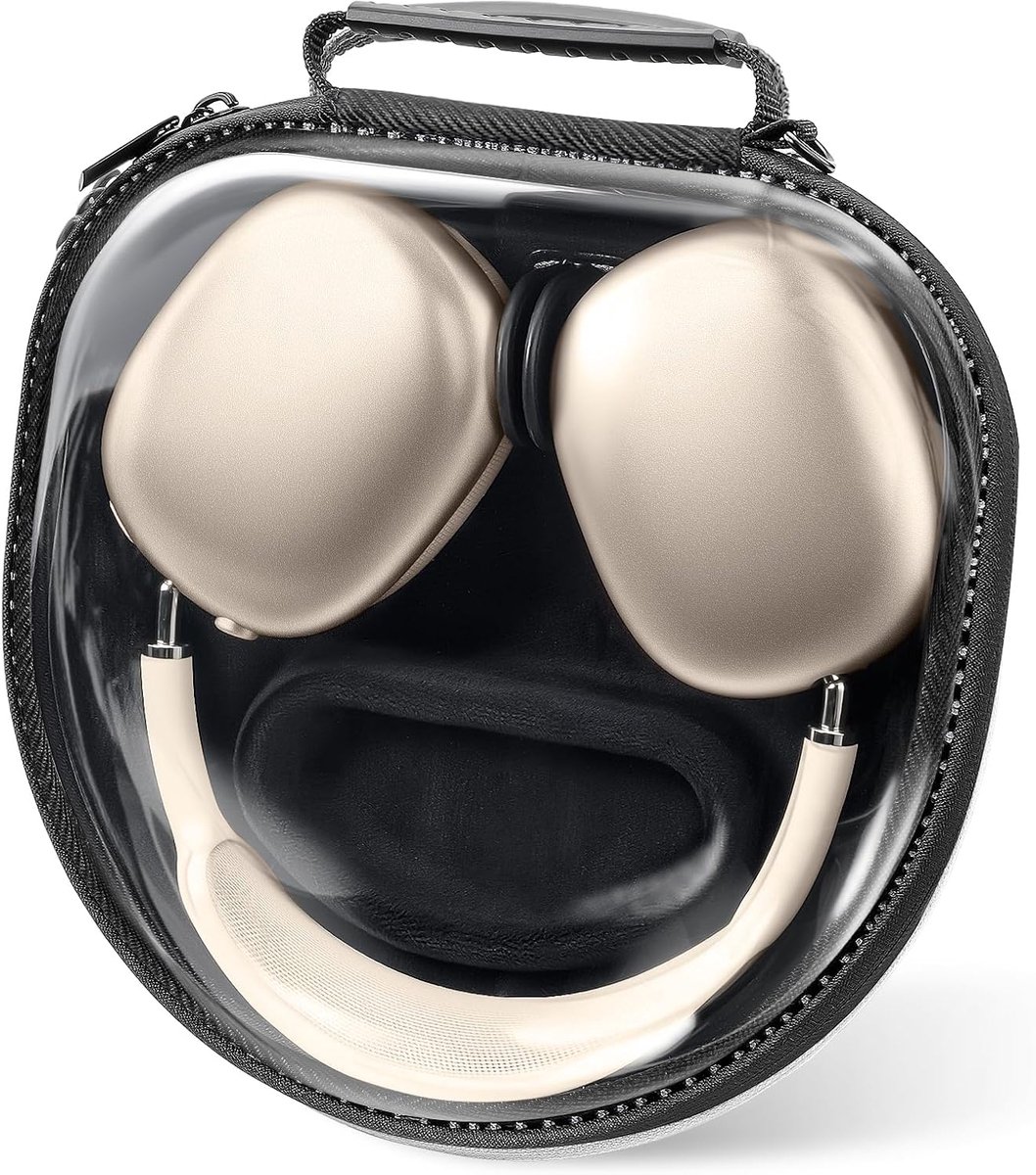 SnelShoppen - Hoofdtelefoon Tas voor AirPods Max, Waterdichte Hoofdtelefoon Tas met Slaapstand, Stofdichte Draagtas voor AirPods Max Hoofdtelefoon, Zw