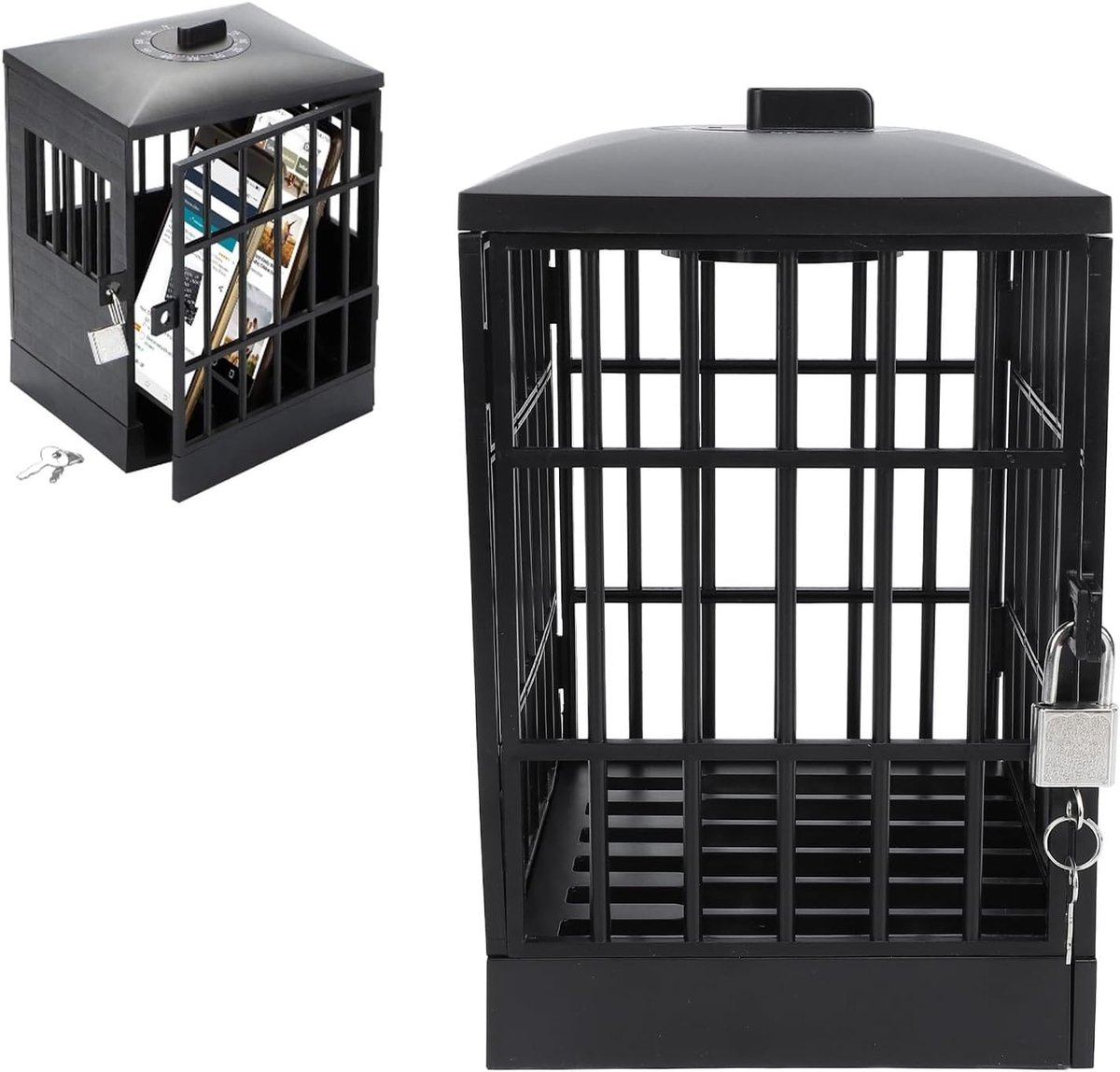 SnelShoppen - Telefoon Lock Cabinet met Timer - Smartphone Gevangenis en Hangslot Houder voor Veilige Opslag - Ideaal voor Kinderen en Gezinsactivitei