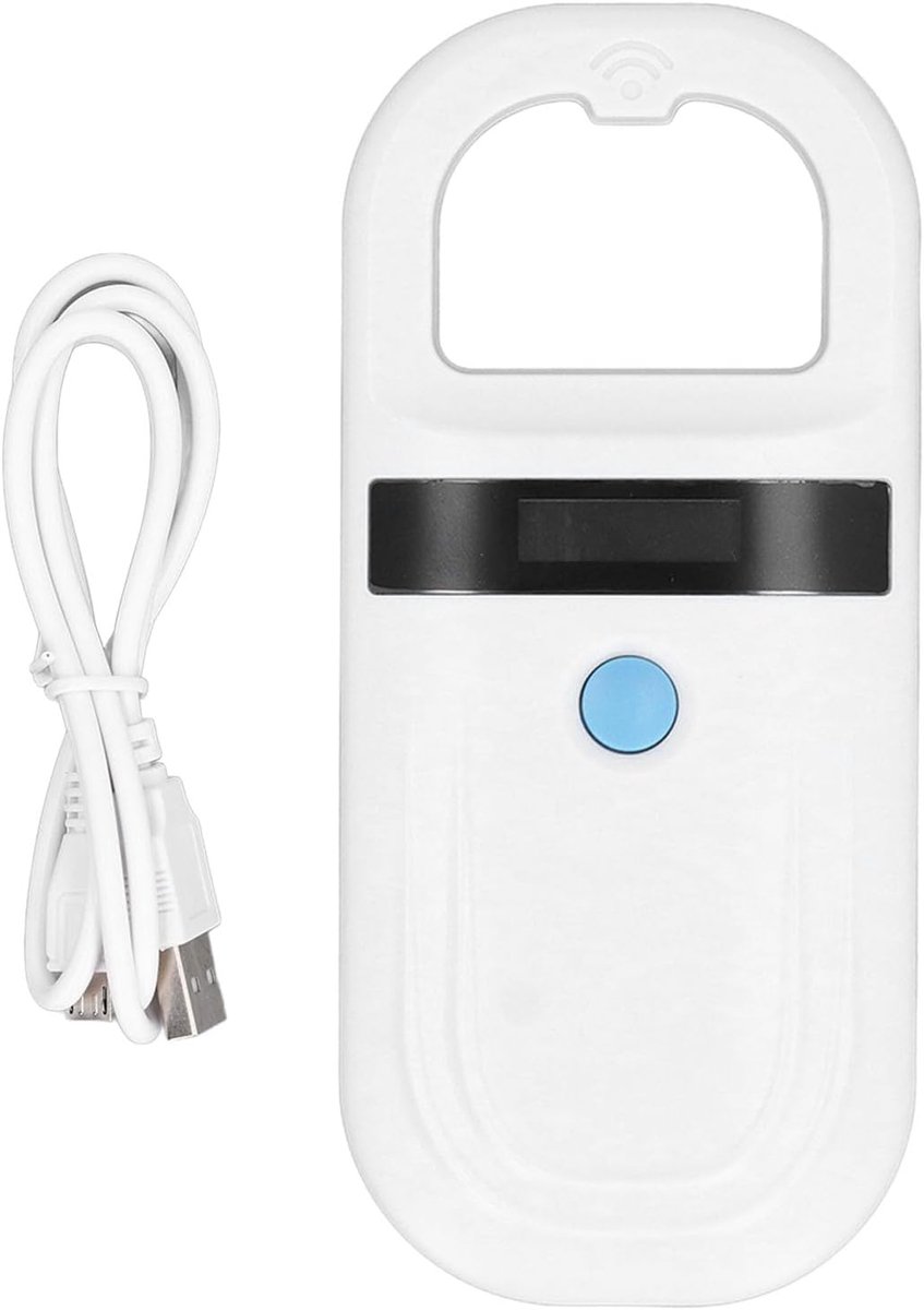 SnelShoppen - Draagbare Dieren Tag Reader 134.2KHz USB Oplaadbare Portable Huisdier Chip Scanner voor Vee met Lange Levensduur