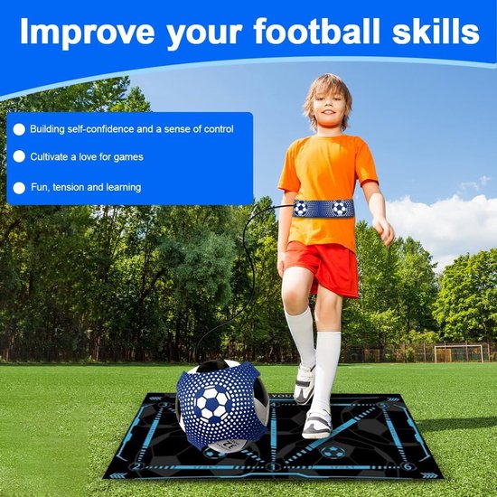 Voetbal Trainingsmat - Balcontrole Mat - Voetbal Training - Stil en Antislip - 90 x 60 cm - Zwart — afbeelding 4