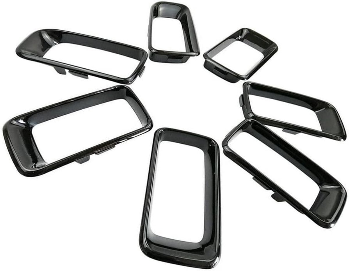 SnelShoppen - 7-delige Grill Inserts voor Grille Cover, Grillringen, Dekselset, Compatibel met J/e*ep Compass 2011-2016, Chroom, Hoogwaardige ABS Kuns