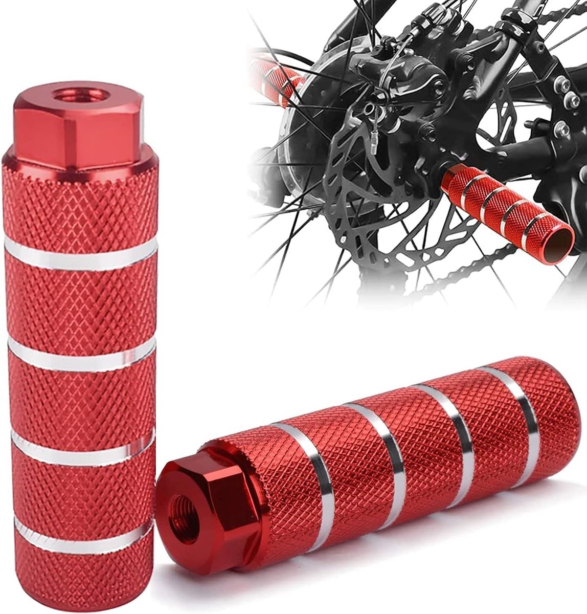 2 Stuks Aluminium Voetsteunen voor BMX Fietsen - Stunt Pins en Accessoires voor Fietsers