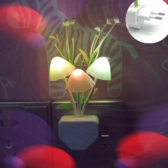 Paddenstoel Nachtlampje - Sensor Lampje - Sfeer Verlichting - Automatische Helderheid - 55 x 15 x 55 cm - Multicolor — afbeelding 5