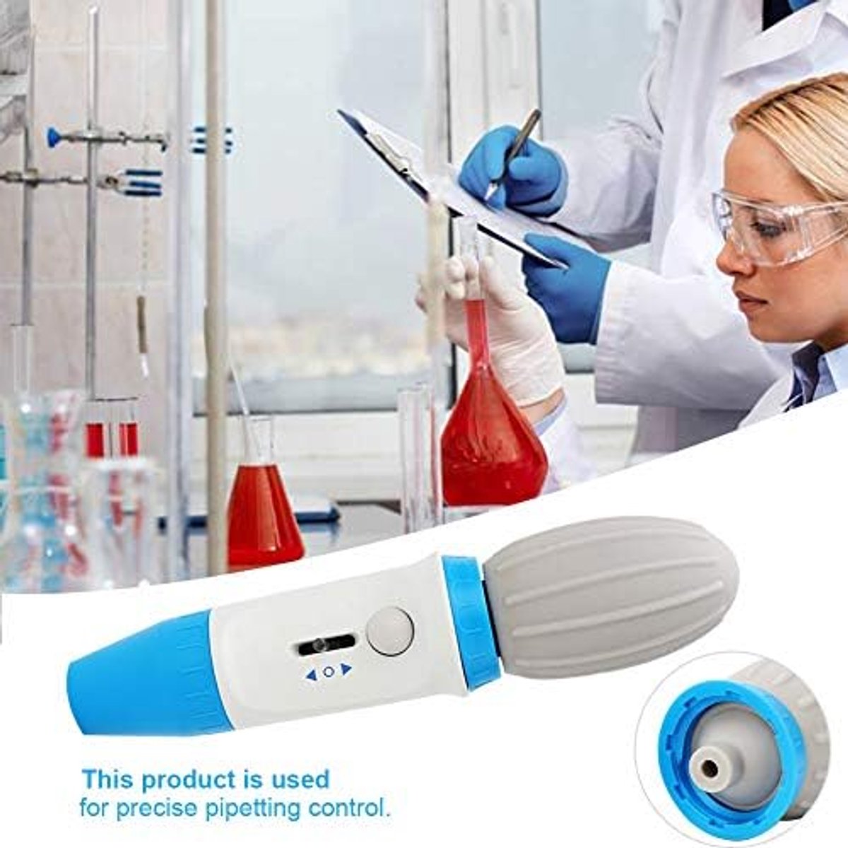 SnelShoppen - Handmatige Pipette Controller 0.1-100 Ml - Precisie Pipetteren Laboratorium Accessoire - Comfortabel en Duurzaam Materiaal