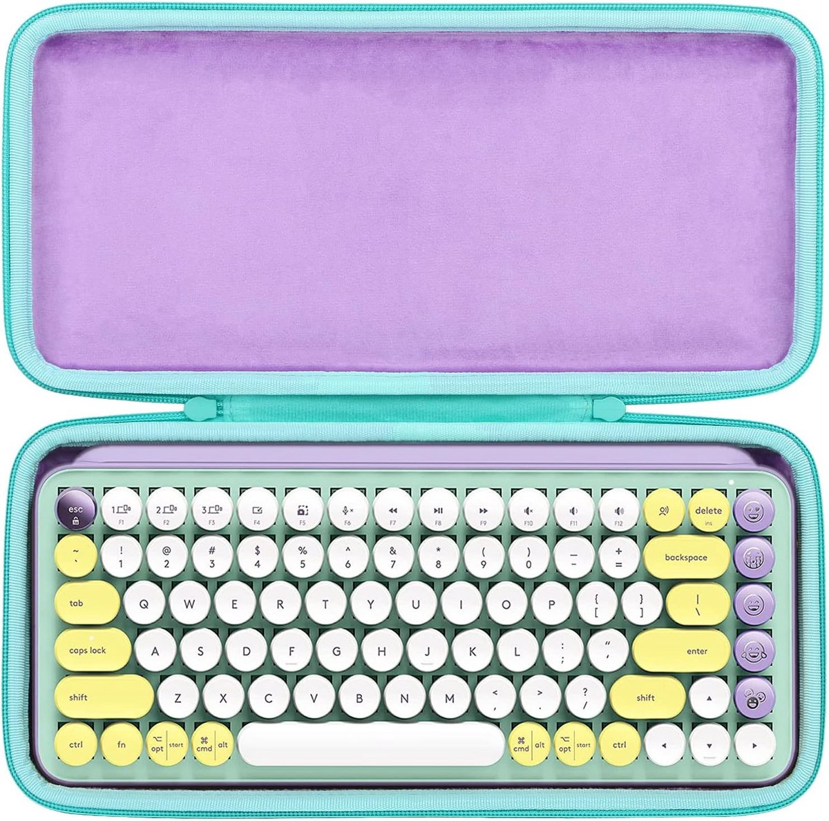 SnelShoppen - Draagtas voor Draadloos Mechanisch Toetsenbord - Hard Reis Etui voor POP Keys/POP ICON - Ideaal voor onderweg - Comfortabele Grip - Besc