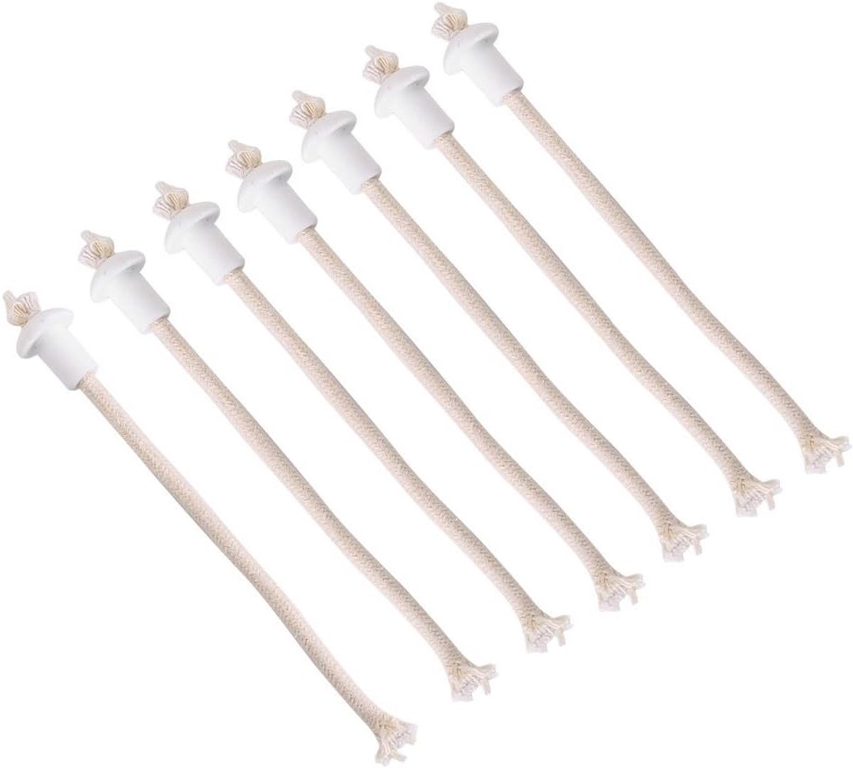 SnelShoppen - 7 Stuks Olielampen, Hittebestendige Keramische Wick met Houder voor Olielampen, Fakkel, Wijnfles, Oliekandelaar, Kerosinelamp, Feest
