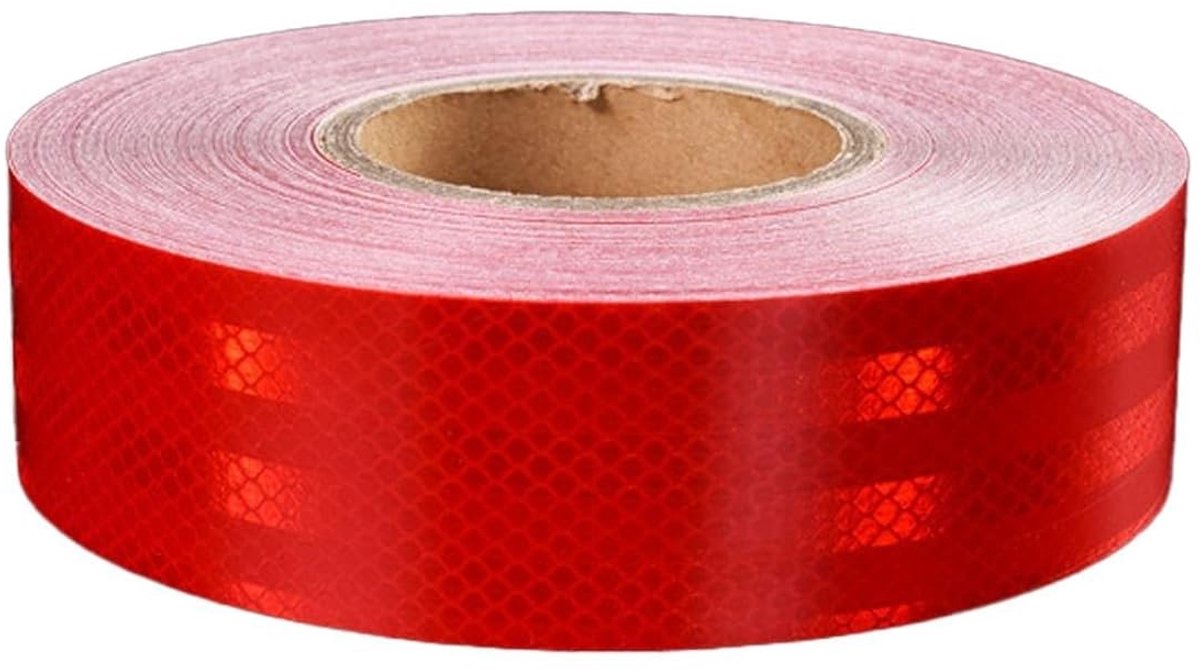 Reflecterende Zelfklevende Tape Rood 10 m x 5 cm Waterdichte Waarschuwingsband voor Voertuigen, Hoge Zichtbaarheid en Veiligheid voor Auto's, Trailers en Boten