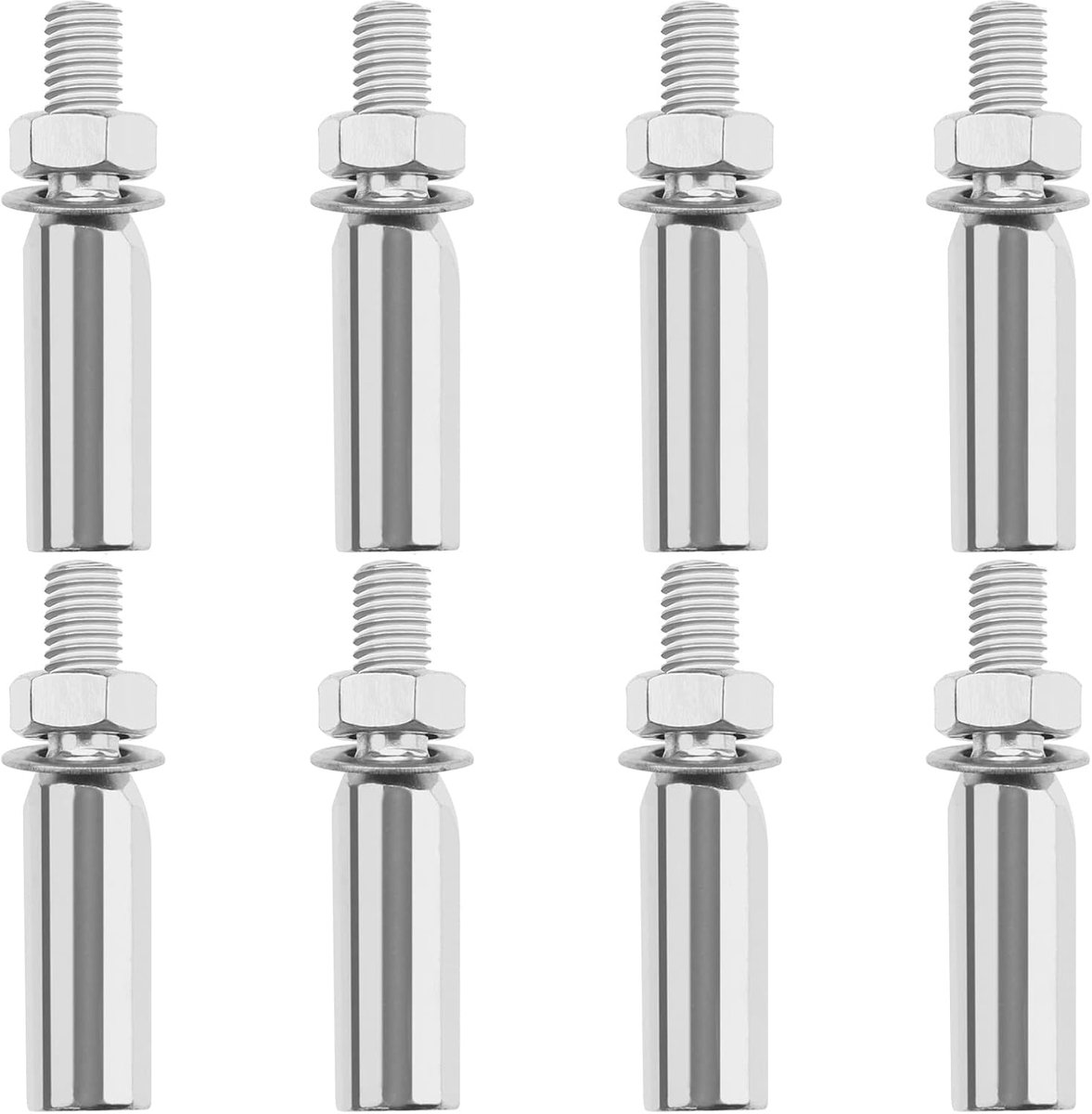 SnelShoppen - 8 Stuks Crank Cotter Pins Vervangingspennen Metaal Fiets Crankas Pins Voor Racefietsen Mountainbikes Vouwfietsen