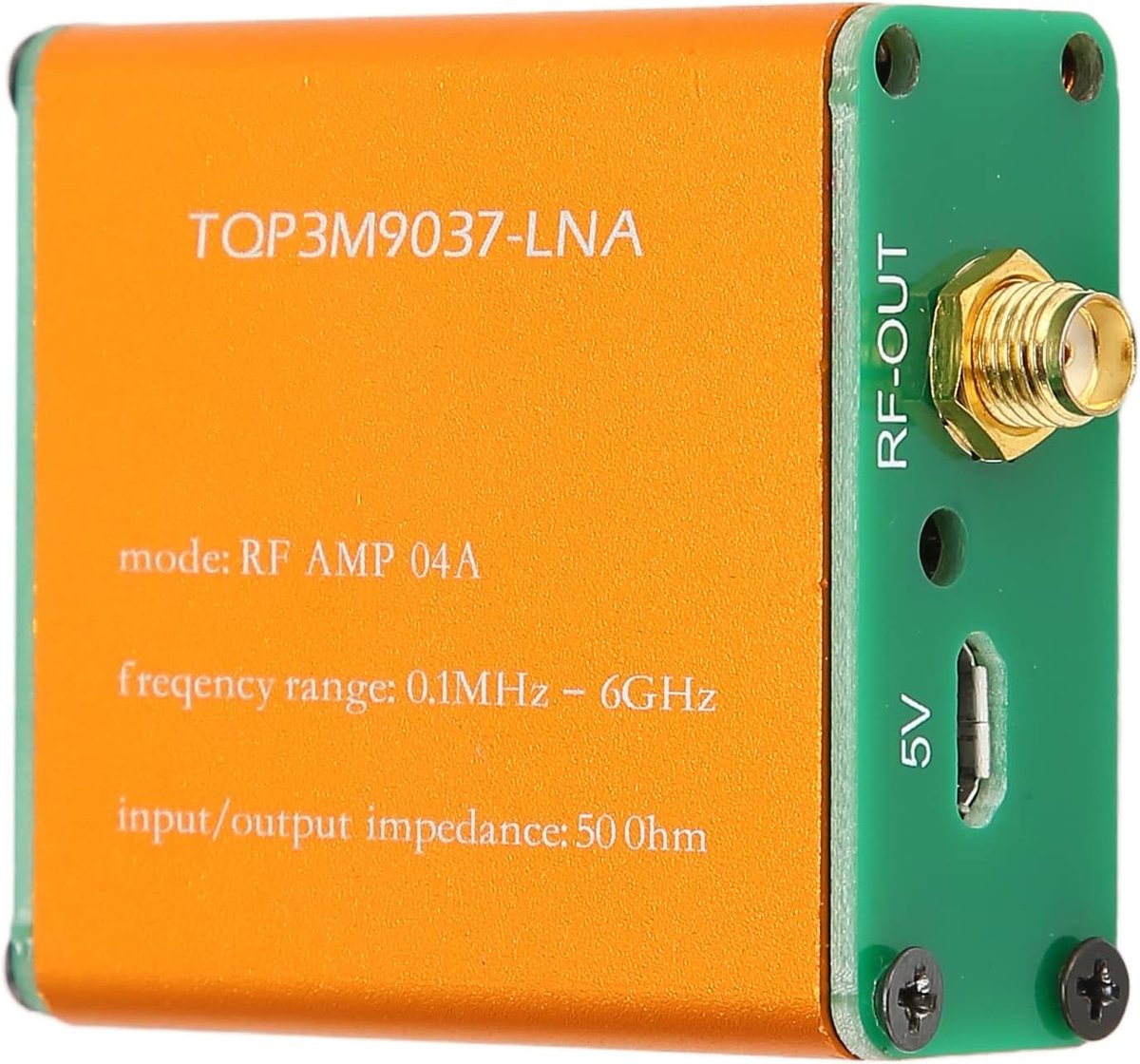 SnelShoppen - 0.1MHz-6GHz Low Noise Amplifier, 20DB Hoogvermogen LNA Versterker voor Shortwave, FM Radio, RF Power Voorversterker Module met SMA Vrouw