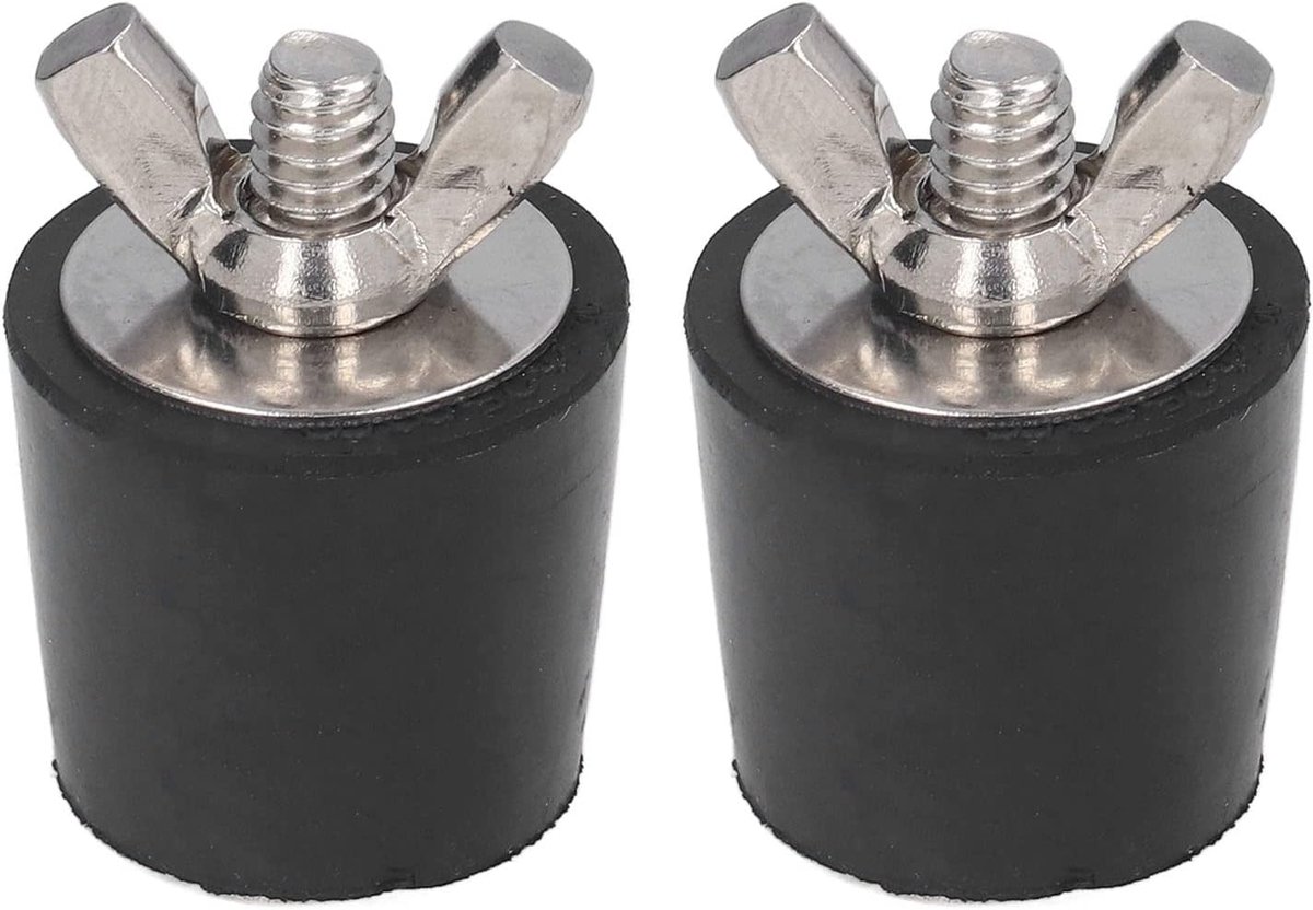 SnelShoppen - 2 Stuks 1 Inch Zwembad Winterplug, Rubber Expansiepluggen voor Winterisolatie, RVS Schroef Inclusief, Multifunctioneel voor Sluiten en T