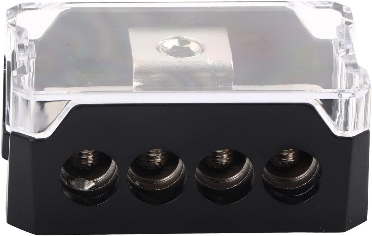 SnelShoppen - Powerdistributie Blok Splitter 1 * 0GA In 4 * 4GA Uit voor Auto, Boot en Voertuigen - Veilig en Stabiel Circuit voor Audiokwaliteit
