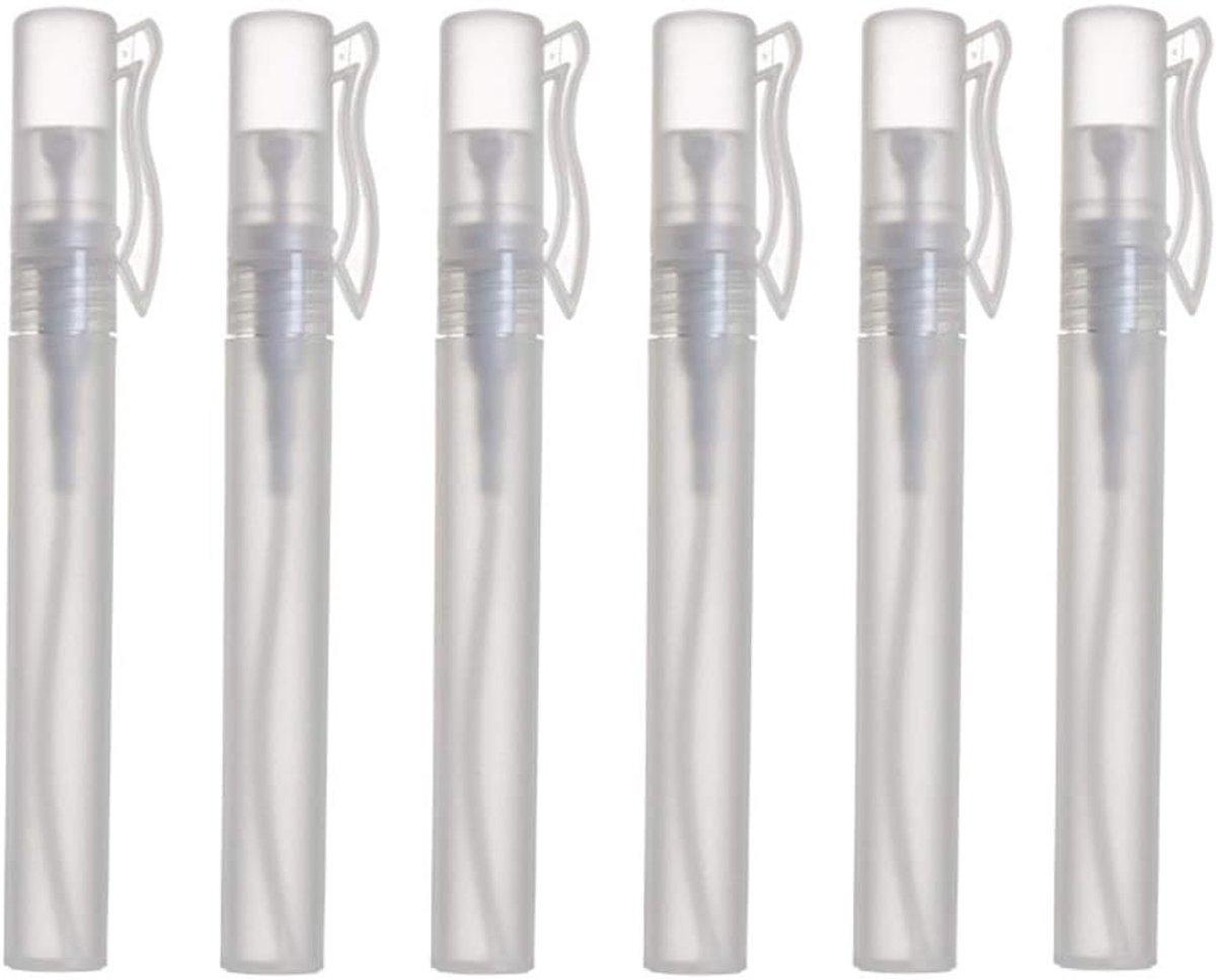 Mini parfumfles 10ml - transparant plastic - refillable - ideaal voor onderweg - ShopVlot