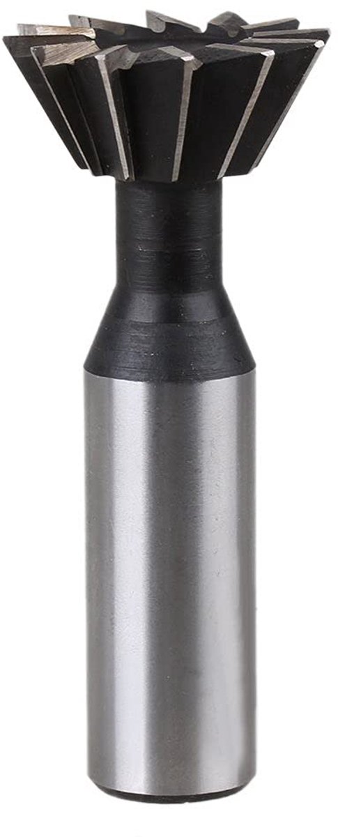 SnelShoppen - HSS Dovetail Cutter Rechtshank Frees Cutter Metaalbewerking Gereedschap Snijbit voor Router, Precisie Grond Staafstaal, Dubbelzijdige Sn
