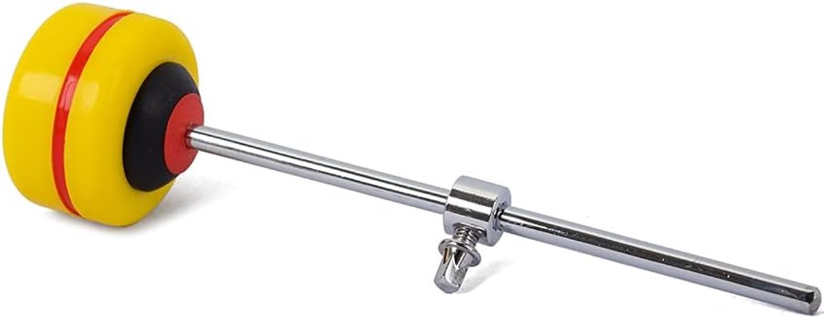 SnelShoppen - Alnicov Bass Drum Hamer Impact Hamer met Siliconen Kop voor Drum Kit Accessoires - Geel, Geschikt voor Alle Pedalen, Hoogwaardige Materi
