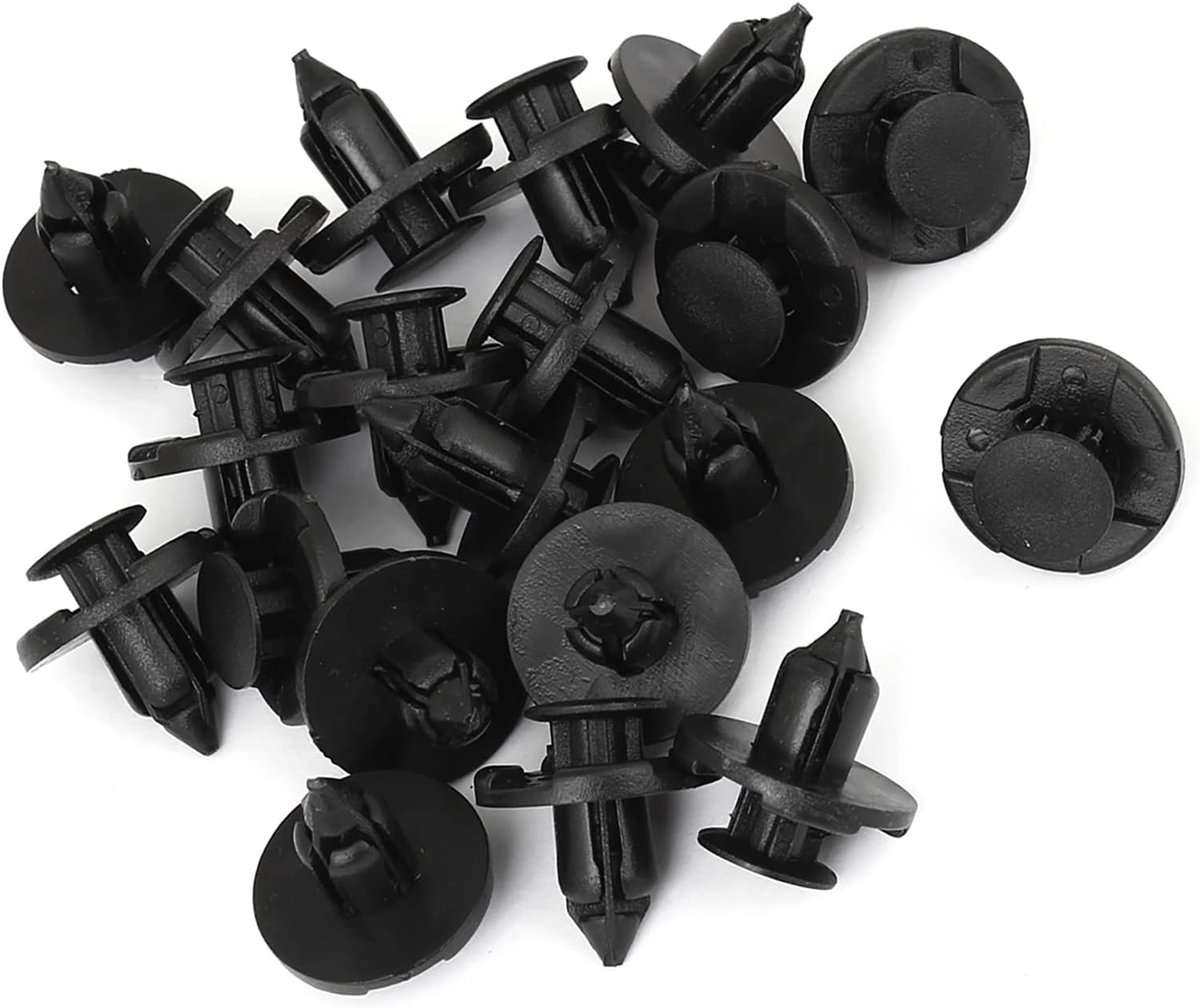 SnelShoppen - 20 Stuks Auto Rivet Deur Trim Clips 8mm Bevestigingsmateriaal Kunststof Zwart Geschikt Voor Meerdere Auto's