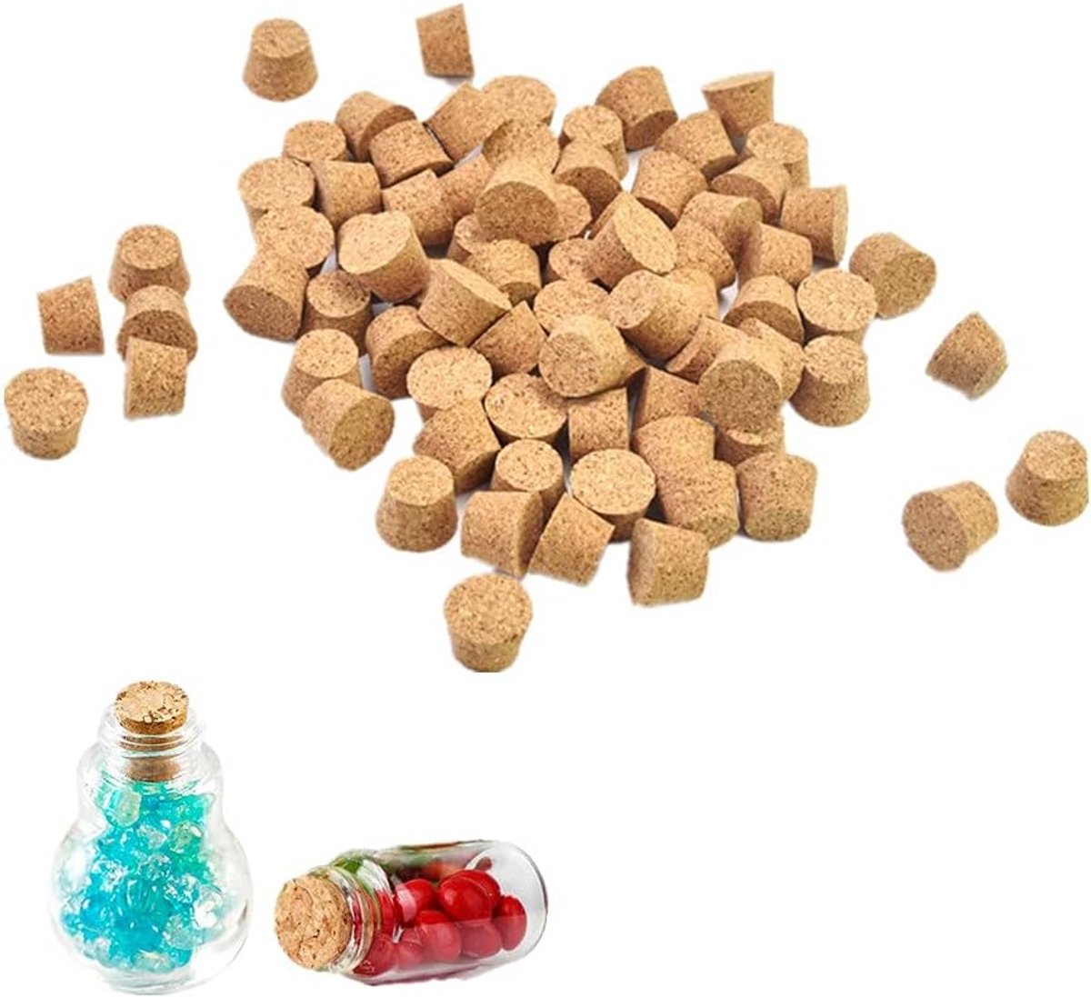 Kurkstopper set van 150 - natuurlijke kurk - conisch formaat - herbruikbaar voor wijnflessen - ShopVlot