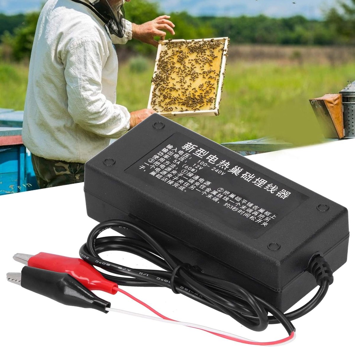 SnelShoppen - Elektrische Inbedders voor Bijenkorf Ramen, Beekeeping Wax Fundering Inbouwapparatuur, Lichtgewicht, 100-240V voor Bijenteelt