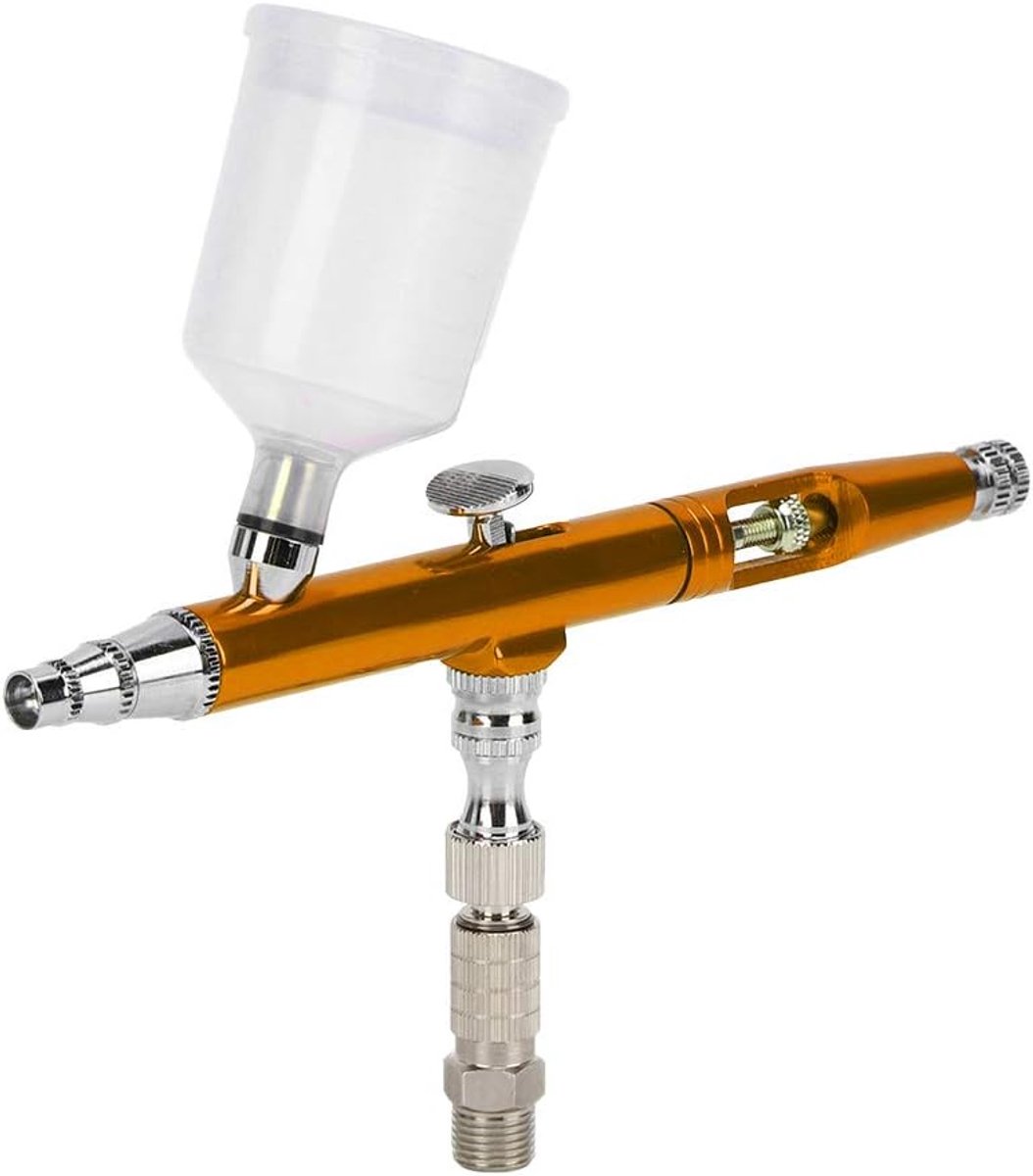SnelShoppen - Airbrush Spuitpistool voor Kleuren Schilderen en Reclame - Gouden Schilder Airbrush voor Feesten, Tuin en Creatieve Projecten