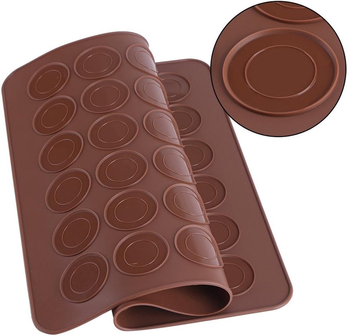 SnelShoppen - Herbruikbare silicone bakmatten - Antiaanbakmat - Silicone macarons bakmat - BPA-vrij - Professionele kwaliteit - Bakplaat voor macaron