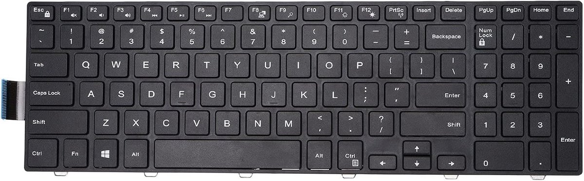 SnelShoppen - 101-Toets Laptop PC Toetsenbord, Vervangend Aluminium Toetsenbord voor 15 3000/15 5000/17-5000/5547/3542, Duurzaam en Snelle Respons, Id