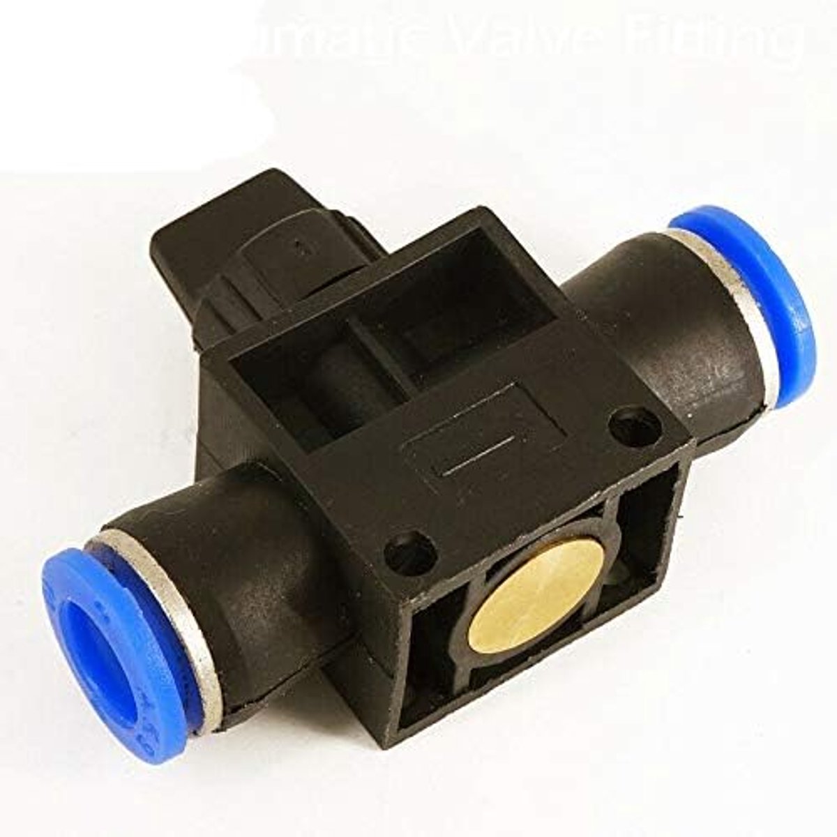 SnelShoppen - Pneumatische Afsluitklep Vogueing Tool 6mm - Luchtslang, Water, Vacuüm - Snelle Verbinding, 360 Graden Draaiend, Zwart & Blauw