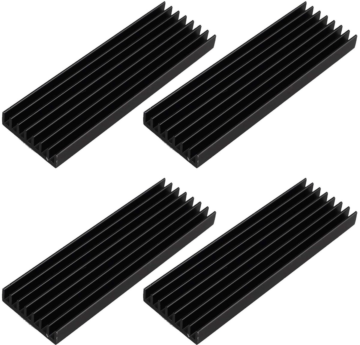 4PCS Aluminum Heatsink Cooler Cooling Fin for M.2 Solid State Hard Disk SSD RAM PC without Thermal Adhesive Tape 70 x - ShopVlot