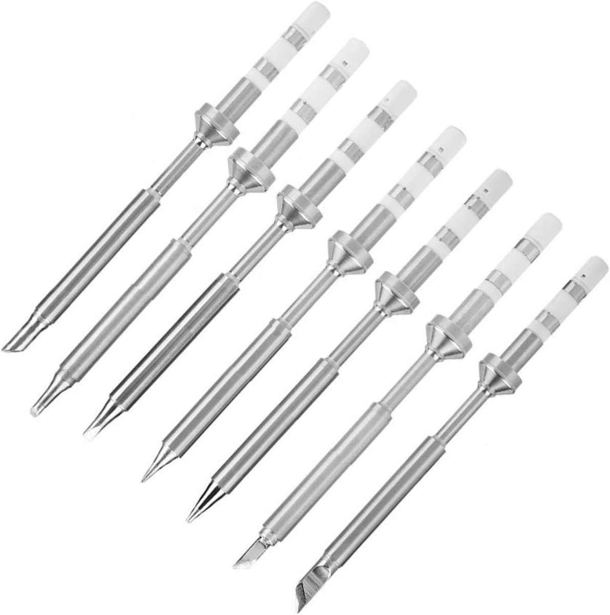 Broco TS100 Replacement Solder Tip, 7pcs Mini Stainless Steel Soldering Iron Tips Replacement for TS100 Soldering Iron - ShopVlot